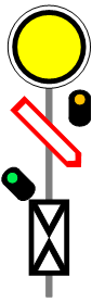 Formvorsignal mit einem Licht (DR)