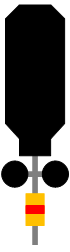 Mastschild mit rotem Streifen